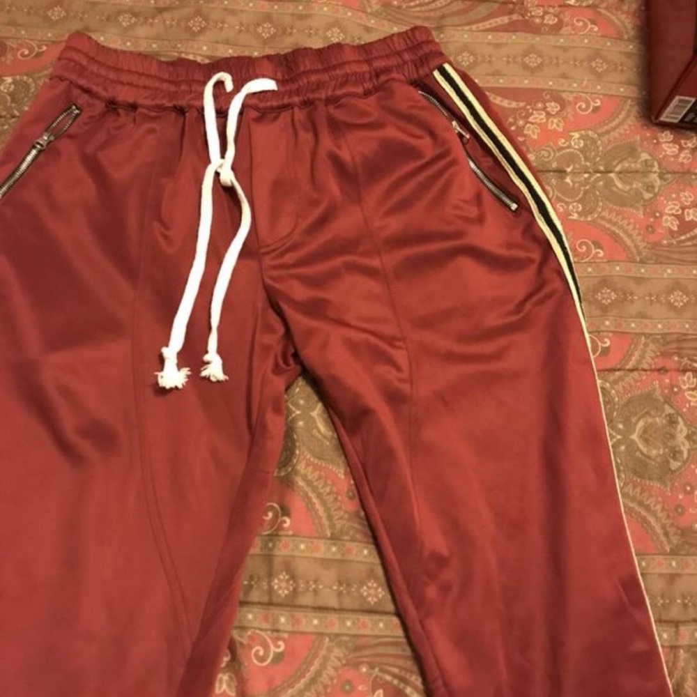 Crysp denim track pants